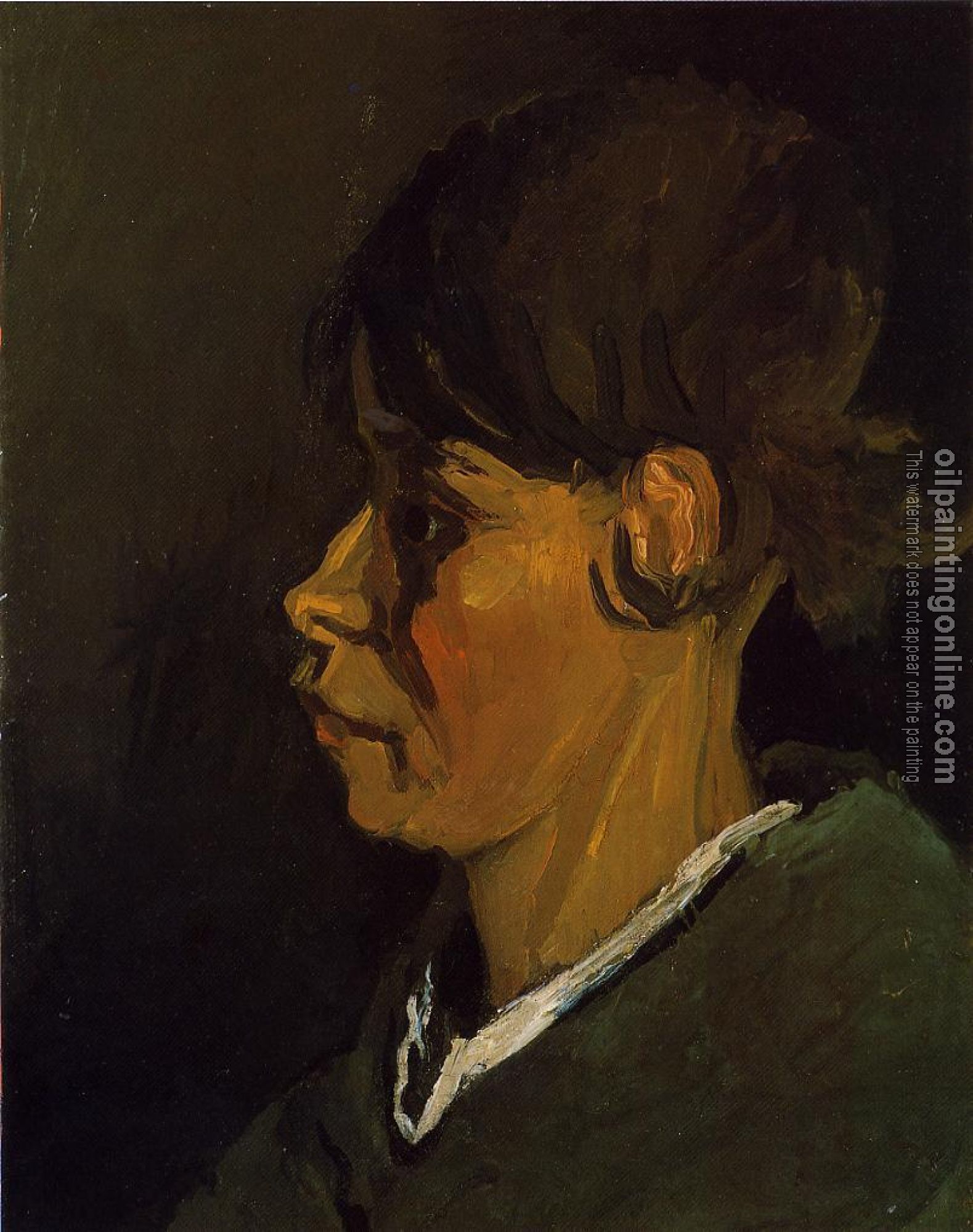Gogh, Vincent van - Head of a Peasant Woman, Left Profile